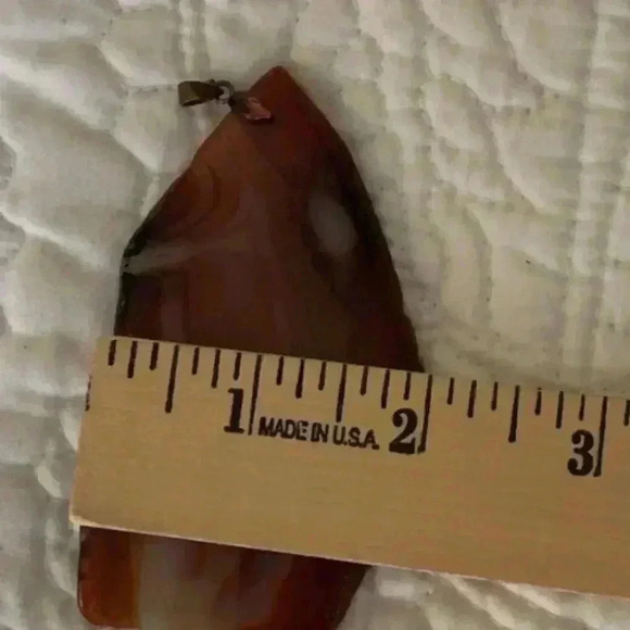 Vintage Brown Agate Pendant - Picture 8 of 8